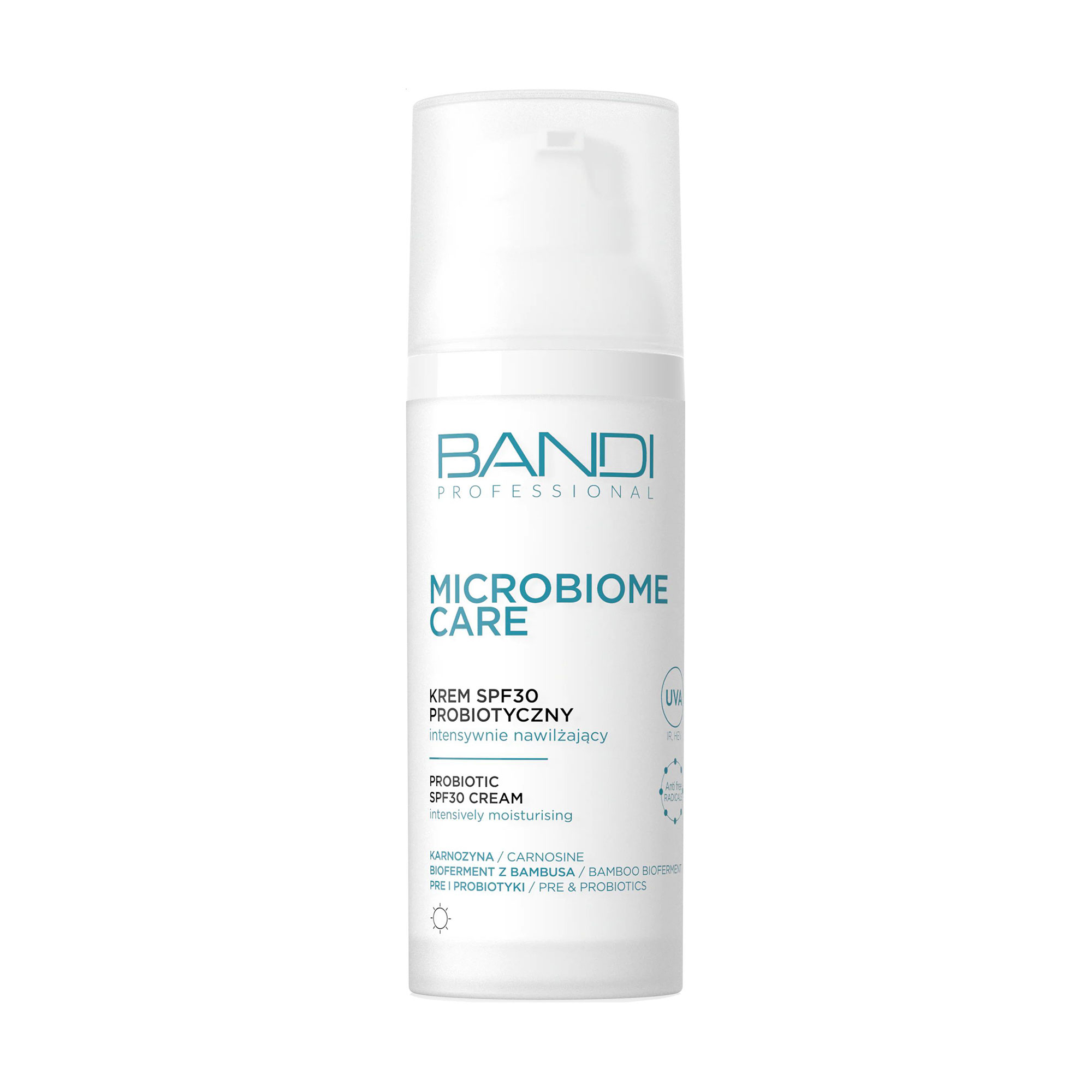 Інтенсивно зволожувальний крем для обличчя Bandi Professional Microbiome Care Probiotic Cream SPF 30, 50 мл