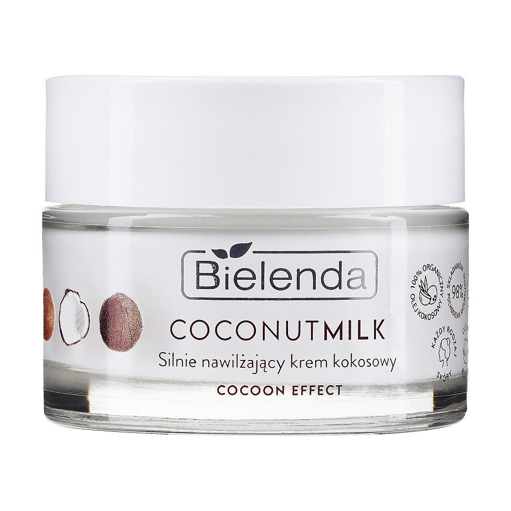 Інтенсивно зволожувальний крем для обличчя Bielenda Coconut Milk Strongly Moisturizing Cream, 50 мл